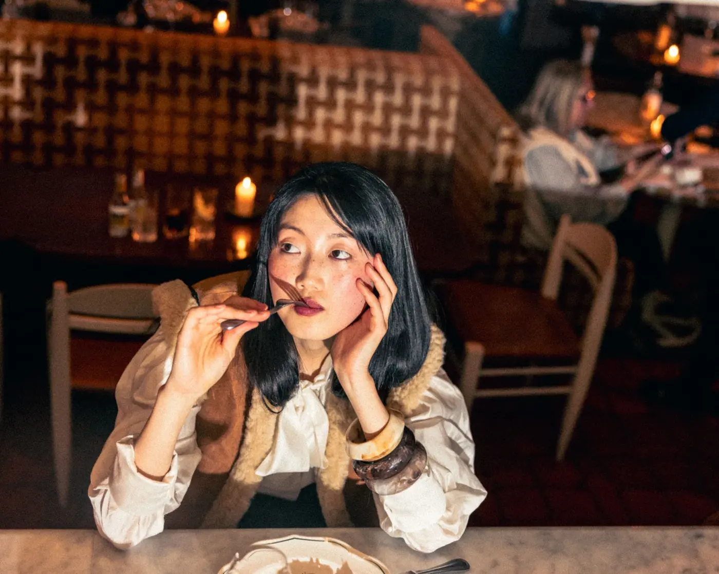 Portrait at a restaurant