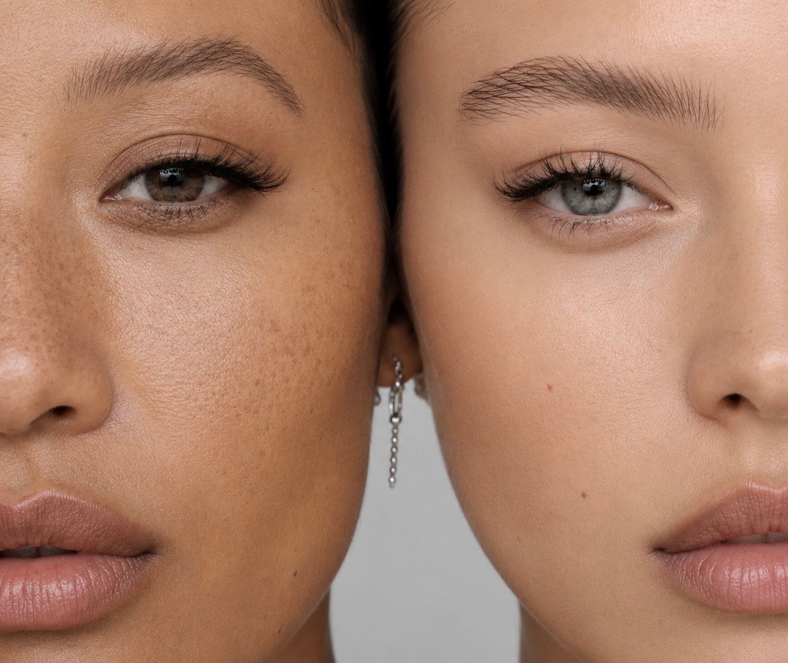 Mise en beauté, deux visages au teint naturel